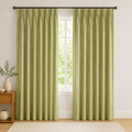 Maplehem Linen Pinch Pleat Curtains | Sage Green, Olive Green & Beige