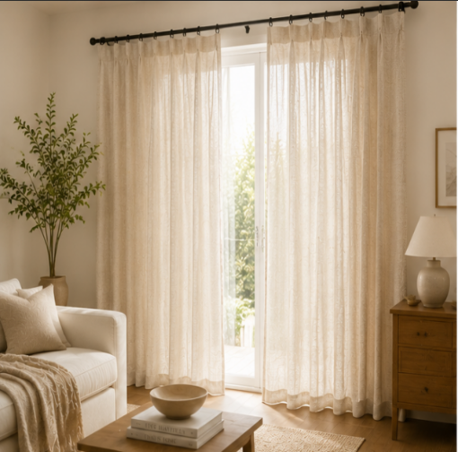 Maplehem Cotton Curtains | Gray, Brown & Beige