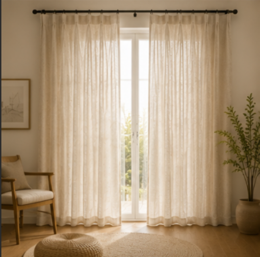 Maplehem Cotton Curtains | Gray, Brown & Beige